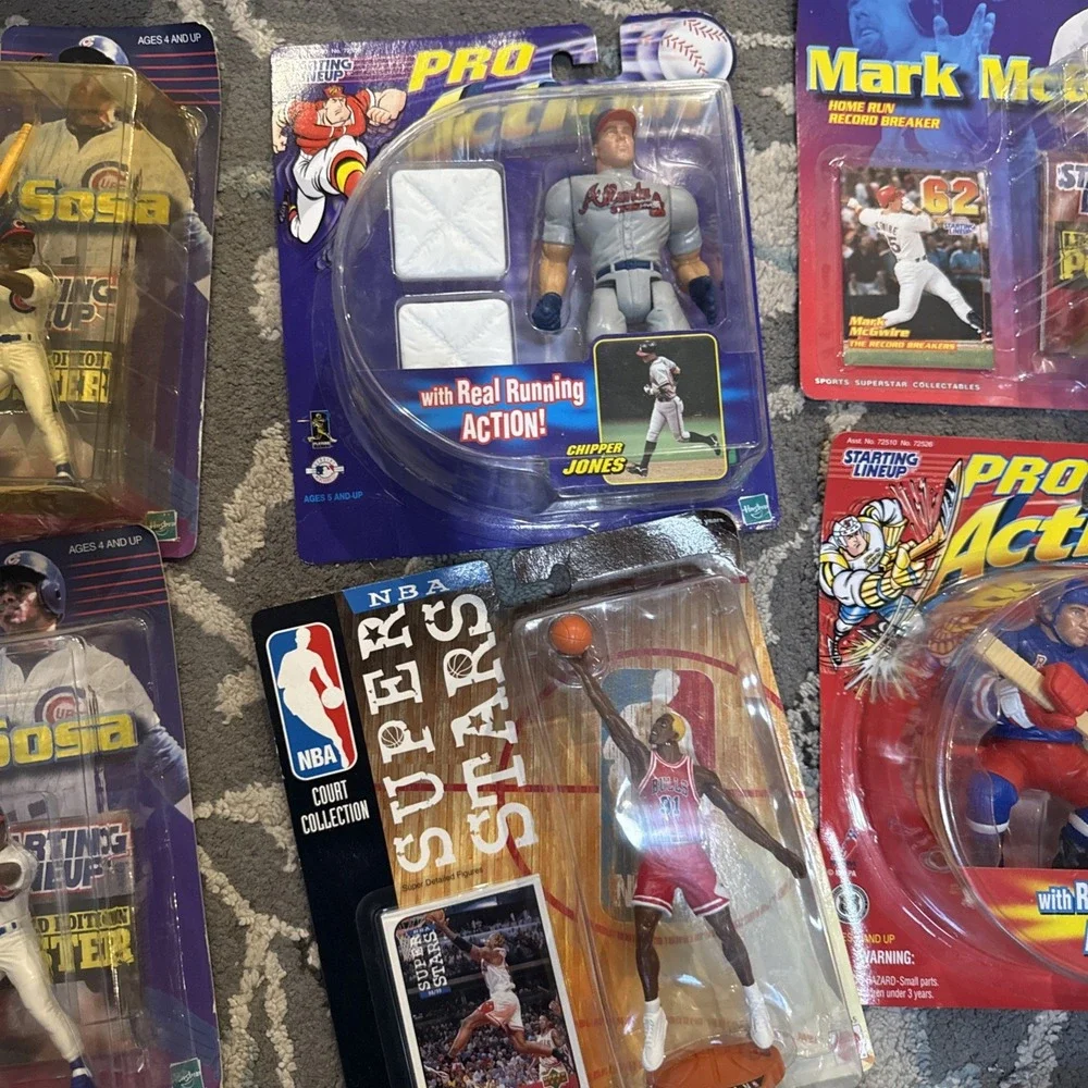 Starting Lineup, Headliners Lot Figures Football, Basketball, Hockey, Baseball